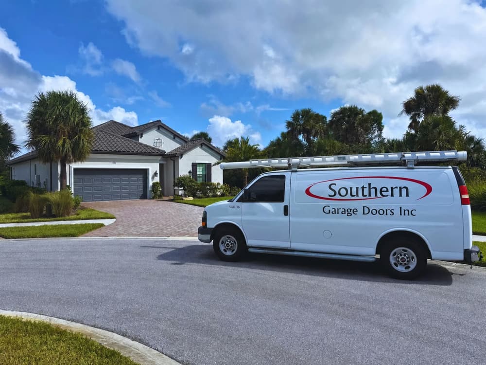 Southern Garage Doors Inc service van serving Sarasota and Manatee County, Florida